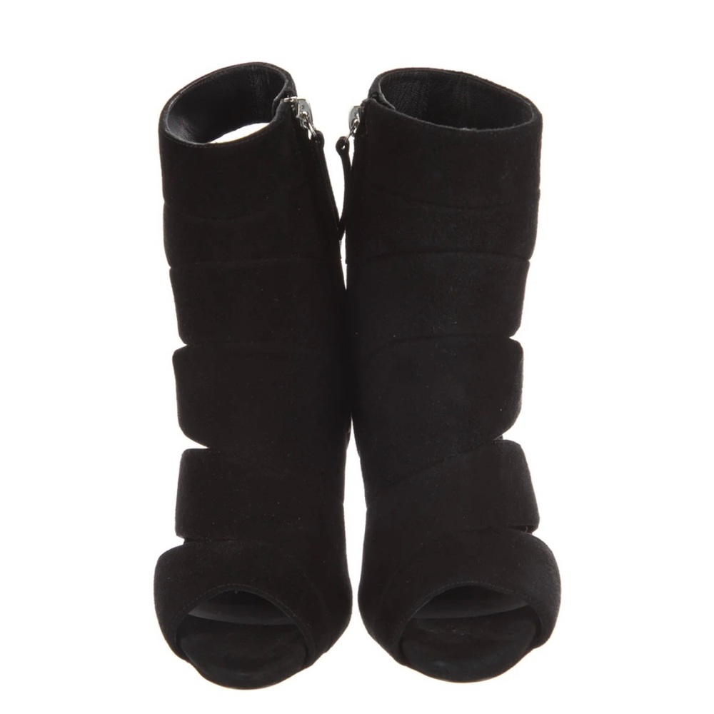 Giuseppe Zanotti Black Peep-Toe Ankle Boots 36.5
